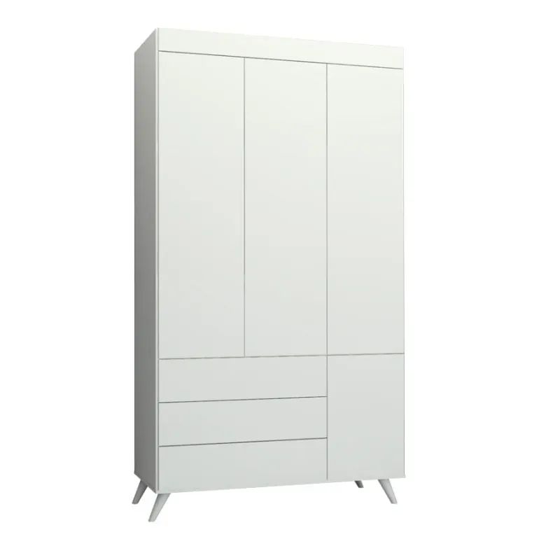 Guarda-roupa Viena 3 portas e 3 gavetas branco