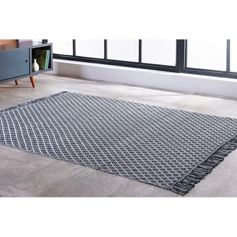 Tapete Kilim Adalli 200 x 150 cm preto