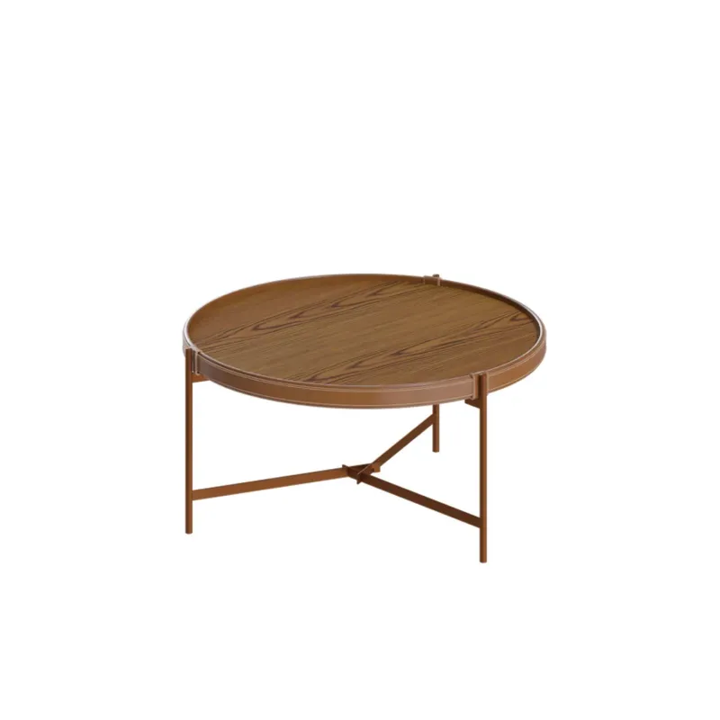 Mesa de centro Aqua freijó com cobre