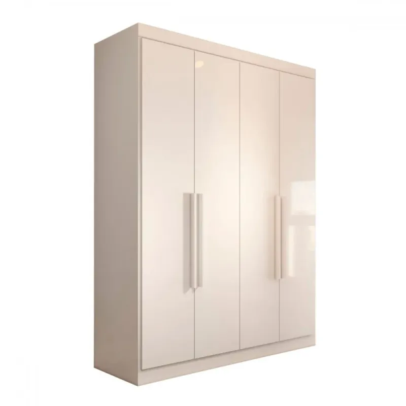Guarda-roupa Mykonos solteiro 4 portas e 2 gavetas branco