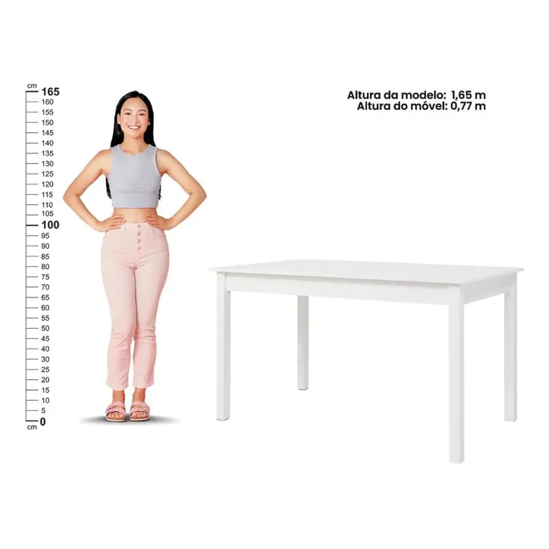 Mesa de jantar JA-225 branca