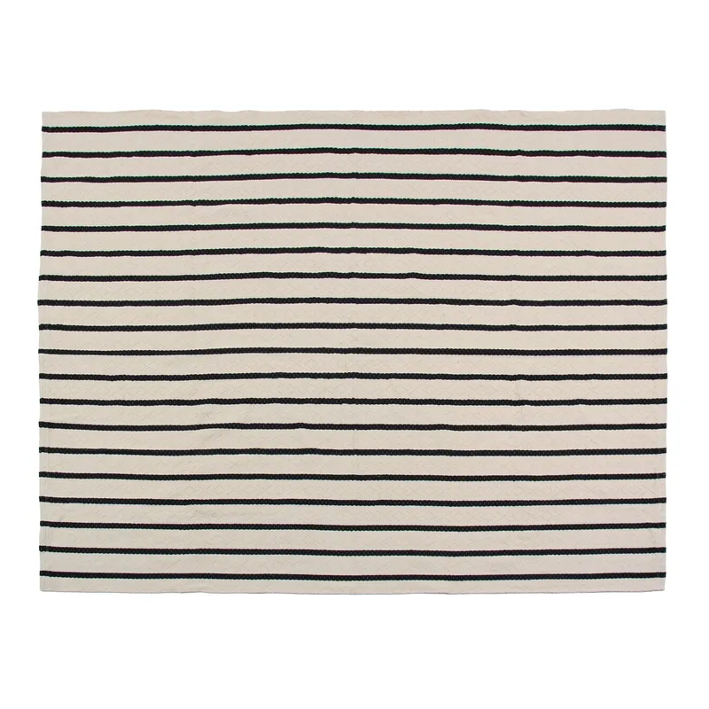 Tapete Murles listrado 250 x 200 cm bege e preto