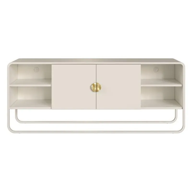 Rack Louvre 2 portas off-white