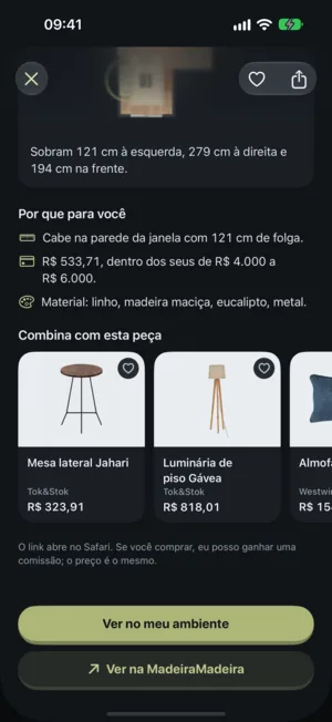 Uma peça com Por que para você: cabe na parede da janela, dentro do orçamento, e o material