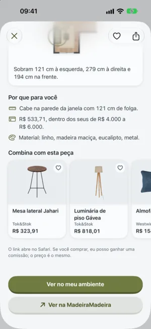 Uma peça com Por que para você: cabe na parede da janela, dentro do orçamento, e o material